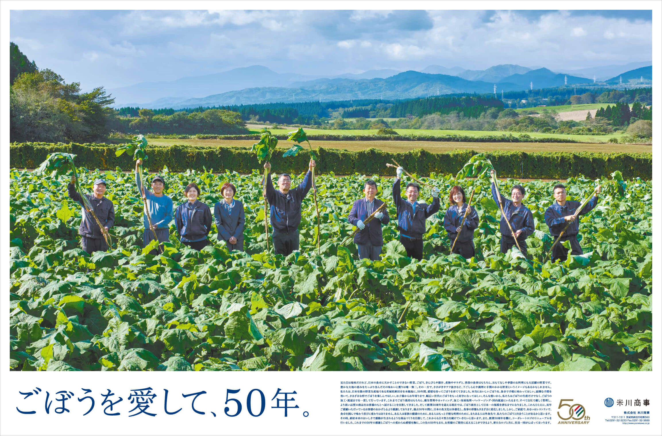 ごぼうを愛して、50年。